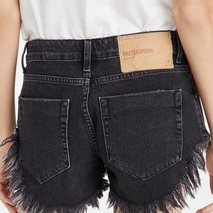 One Teaspoon Black Jean Shorts